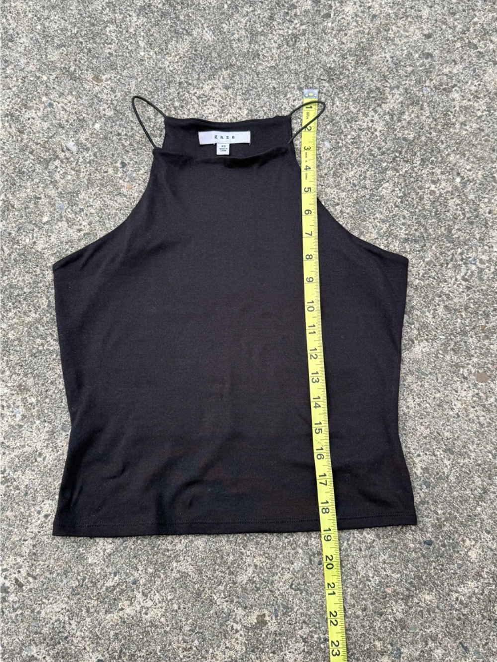 Gaze High Neck Racerback Cropped Tank Top Size XSmall - Picture 4 of 5